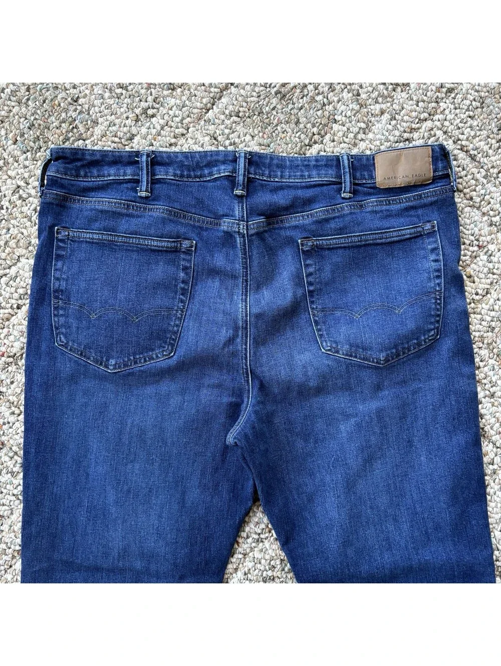 AMERICAN EAGLE Jeans Mens AirFlex 40x32 Medium Washed Blue Denim Slim Straight